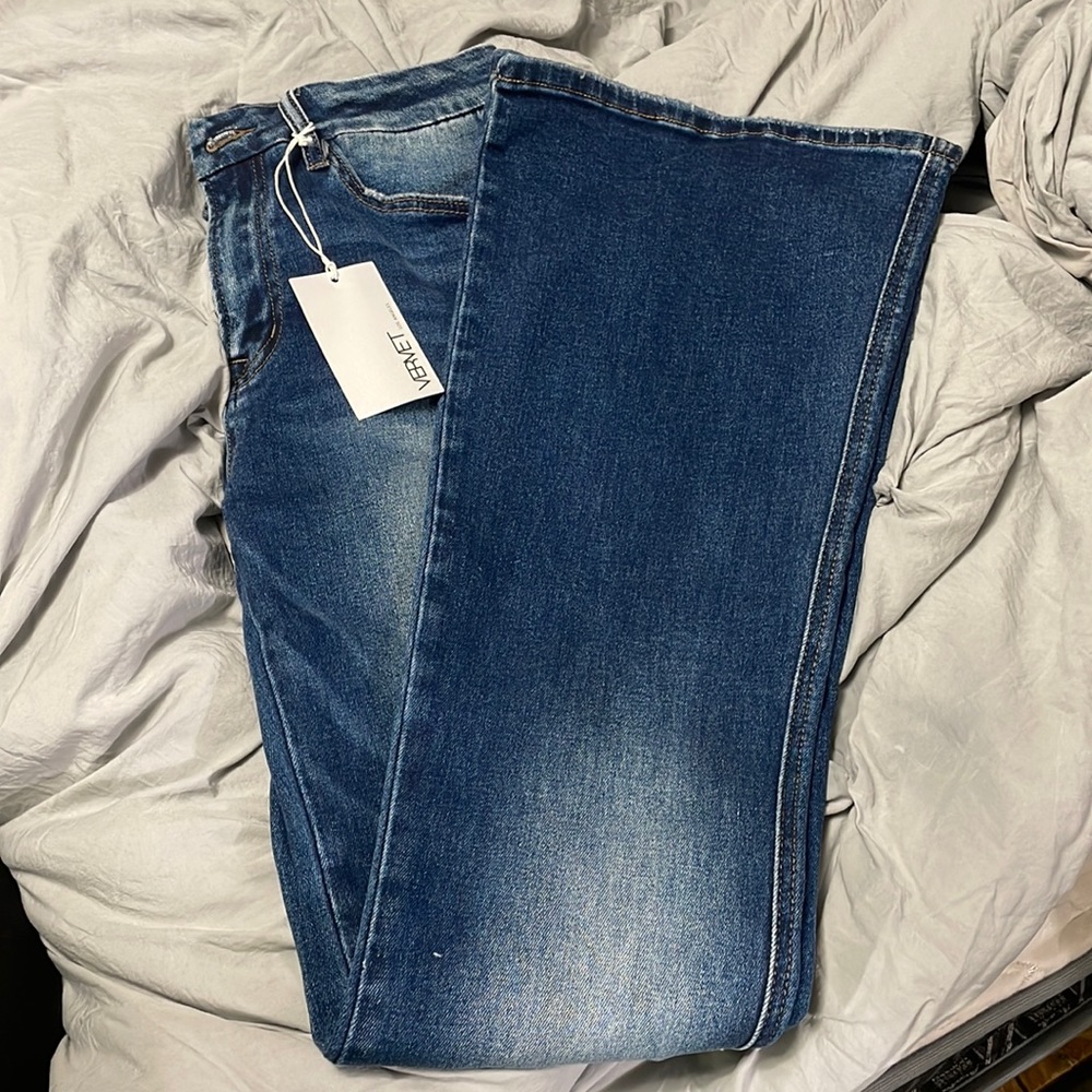 Womens high rise flare jeans